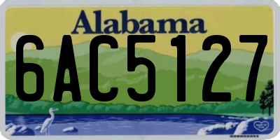 AL license plate 6AC5127