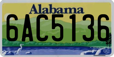 AL license plate 6AC5136