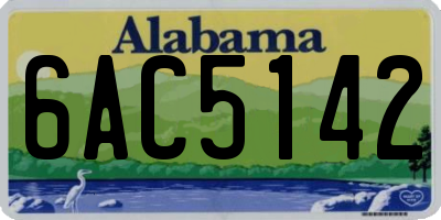 AL license plate 6AC5142