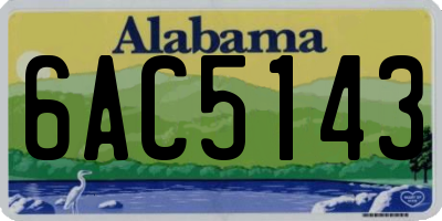 AL license plate 6AC5143