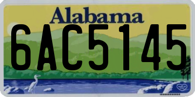 AL license plate 6AC5145