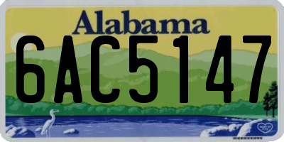 AL license plate 6AC5147
