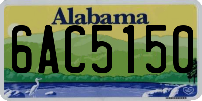 AL license plate 6AC5150