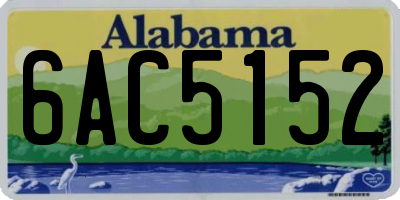 AL license plate 6AC5152
