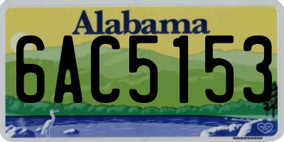 AL license plate 6AC5153