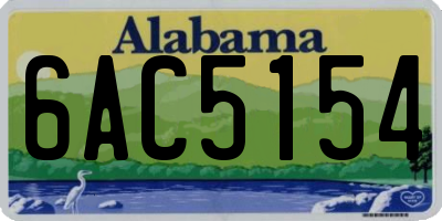 AL license plate 6AC5154