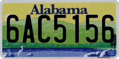 AL license plate 6AC5156