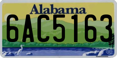 AL license plate 6AC5163