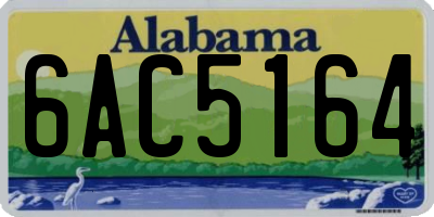 AL license plate 6AC5164