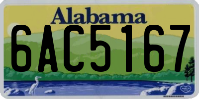 AL license plate 6AC5167