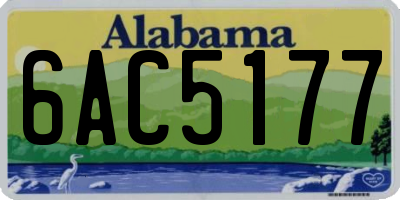 AL license plate 6AC5177