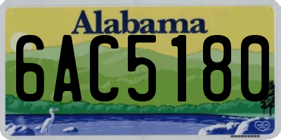 AL license plate 6AC5180