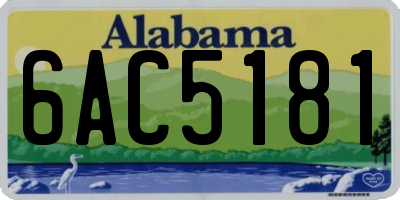 AL license plate 6AC5181