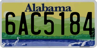 AL license plate 6AC5184