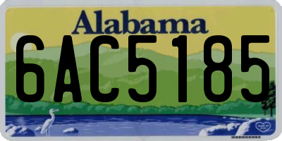AL license plate 6AC5185