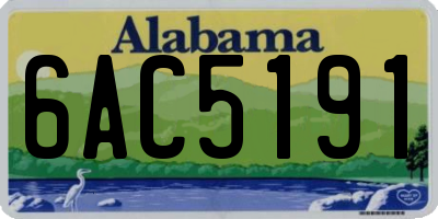 AL license plate 6AC5191