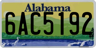 AL license plate 6AC5192