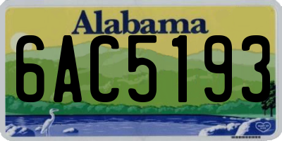 AL license plate 6AC5193