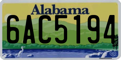AL license plate 6AC5194