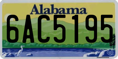 AL license plate 6AC5195