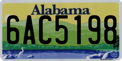 AL license plate 6AC5198