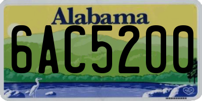 AL license plate 6AC5200