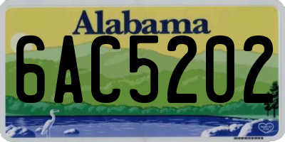 AL license plate 6AC5202