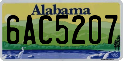 AL license plate 6AC5207