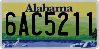 AL license plate 6AC5211