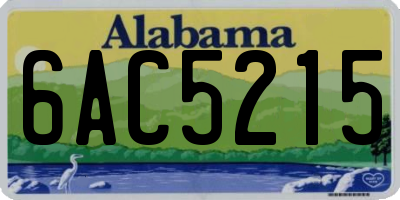 AL license plate 6AC5215