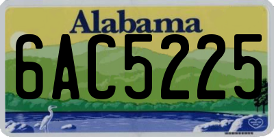 AL license plate 6AC5225