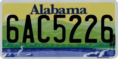 AL license plate 6AC5226