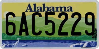 AL license plate 6AC5229