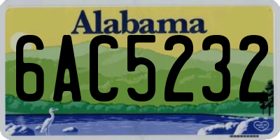 AL license plate 6AC5232