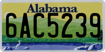 AL license plate 6AC5239