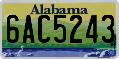 AL license plate 6AC5243