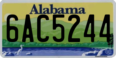 AL license plate 6AC5244