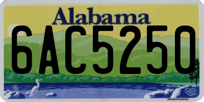 AL license plate 6AC5250