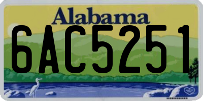 AL license plate 6AC5251