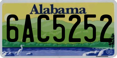 AL license plate 6AC5252