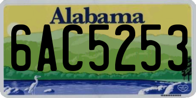 AL license plate 6AC5253