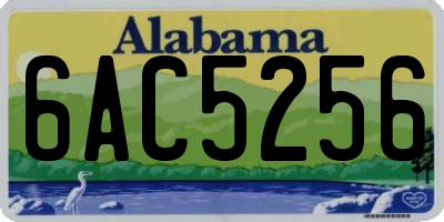 AL license plate 6AC5256