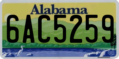 AL license plate 6AC5259