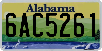 AL license plate 6AC5261