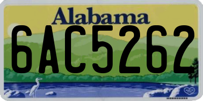 AL license plate 6AC5262