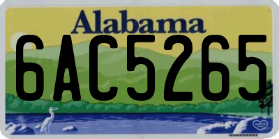 AL license plate 6AC5265