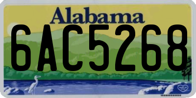 AL license plate 6AC5268
