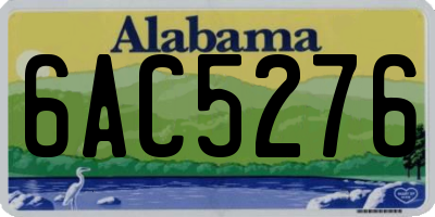 AL license plate 6AC5276