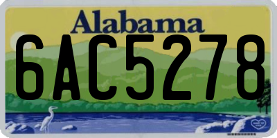 AL license plate 6AC5278
