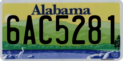 AL license plate 6AC5281